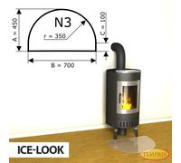 Placa De Cristal Para Chimenea Con Protección Contra Chispas -N3