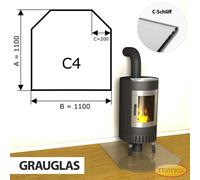 Placa De Cristal Para Chimenea Protector De Chispas Placa Para Estufa Base - C4