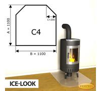 Placa De Cristal Para Chimenea Protector De Chispas Placa Para Estufa Base - C4