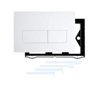 Placa de cubierta de descarga de inodoro, configuraciones de superficies lisas, elegante cubierta de tanque de inodoro, pieza de repuesto para botón de lavado ABS