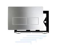 Placa de cubierta de descarga de inodoro, configuraciones de superficies lisas, elegante cubierta de tanque de inodoro, pieza de repuesto para botón de lavado ABS