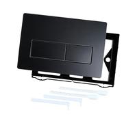 Placa de cubierta de descarga de inodoro, configuraciones de superficies lisas, elegante cubierta de tanque de inodoro, pieza de repuesto para botón de lavado ABS