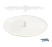 Placa de cubierta de techo blanca para cajas de 3.5 y 5 pulgadas, corrector de agujeros de plástico que se puede pintar para molduras de luz empotrada y reparación de accesorios (1 pieza por paquete)