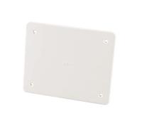 Placa de cubierta Poly Pool PP0586.1 para caja de empotrar con tornillos de montaje, color blanco.