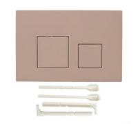 Placa de descarga dual compatible con geberit 01 20 21 30 50 UP300, botones de repuesto y marco en cromo (caqui)