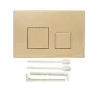 Placa de descarga dual compatible con geberit 01 20 21 30 50 UP300, botones de repuesto y marco en cromo (dorado)