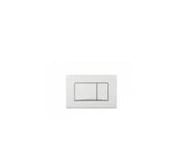 Placa de doble descarga blanca con juego de fijación para instalaciones sanitarias PLAN de Unisan