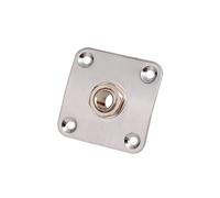 Placa de entrada cuadrada de metal para guitarras eléctricas, conexión profesional, 4 accesorios de montaje incluidos, placa con tornillos
