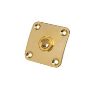 Placa de entrada cuadrada de metal para guitarras eléctricas, conexión profesional, 4 accesorios de montaje incluidos, placa con tornillos