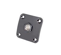 Placa de entrada cuadrada de metal para guitarras eléctricas, conexión profesional, 4 accesorios de montaje incluidos, placa con tornillos