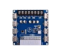 Placa de extensión de fuente de alimentación para computadora con 8 puntos de carga USB y 5 tomas eléctricas, fácil de usar para pruebas de dispositivos, placa de alimentación de instalación sencilla
