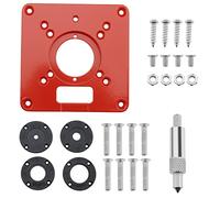 Placa de inserción de mesa de enrutador de aleación de aluminio compatible con enrutadores Makita, máquina de recorte, tabla abatible, accesorio de máquina de grabado de carpintería, 120 x 120 x 8 mm