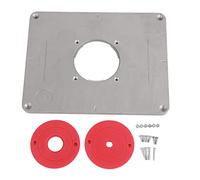 Placa de inserción para mesa de enrutador, 300 mm x 235 mm x 9,5 mm, placa de inserción de fresado y anillo de inserción, carpintería