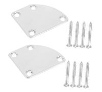 Placa de Mástil de Guitarra Hierro, 2 Piezas Plata