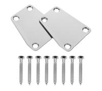 Placa de Mástil para Guitarra Eléctrica, 2 Piezas, Metal Plata