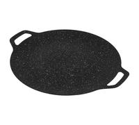 Placa de Parrilla de Acero Inoxidable Negro 30cm para Asar | Diseño Compacto, Calentamiento Uniforme y Fácil de Guardar, Adecuado para Camping y Barbacoa al Aire Libre