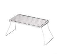 Placa de parrilla pura, parrilla plegable para barbacoa de camping con patas de acero inoxidable, estufa ligera para mochileros, mesa de té portátil para exteriores, senderismo a prueba de óxido