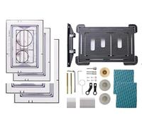 Placa de presión invisible para azulejos con fijación magnética, para sistemas de descarga Geberit, integración sin costuras para un diseño moderno de baño, fácil montaje sin herramientas (4 hojas de