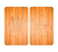Wenko Placa protectora cocina Mod Almuerzo 2521497100 – vidrio 30×52 cm, ajustable, juego de 2