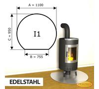 Placa De Protección Para Chimenea De Acero Inoxidable - I1