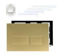 Placa De Pulsador Para Geberit Sigma, Compatibile Con Geberit Sigma 01, UP300, UP320, Pulsador Para Cisterna De Inodoro Empotrada, Incluye Kit De Palanca De Descarga Y Marco De Instalación,Dorado