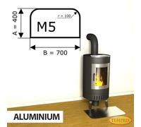 Placa De Suelo Para Chimenea Fireguard De Aluminio Metal De Estufa - M5