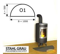Placa De Suelo Para Chimenea Proteccion Contra Chispas Placa De Acero Gris - O1
