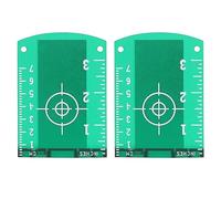 Placa de Tarjeta de Objetivo Láser Magnética, ABS, 2 Piezas, con Escala en Pulgadas y Centímetros, Reflectante, para Nivel Láser