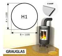 Placa De Vidrio Para Chimenea Protector Contra Chispas Placa Para Horno Base -H1