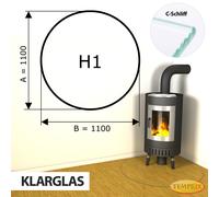Placa De Vidrio Para Chimenea Protector Contra Chispas Placa Para Horno Base -H1