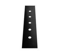 Placa decorativa de 5 agujeros Gessi para Secur Box 01669, montaje en balda, 01758706, Color: PVD negro metálico