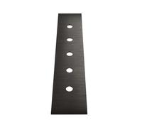 Placa decorativa de 5 agujeros Gessi para Secur Box 01669, montaje en balda, 01758707, Color: Metal negro cepillado PVD