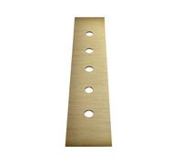 Placa decorativa de 5 agujeros Gessi para Secur Box 01669, montaje en balda, 01758727, Color: Latón cepillado PVD