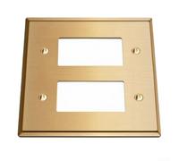 Placa Decorativa de para latón para Toma de Corriente 116mm Placa | Acabado para dorado elegante, mejora para decoración hogar, sofisticado, tamaño 116x115mm, para latón puro
