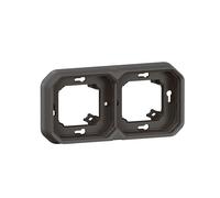 Placa empotrada - 2 posiciones - horizontal o vertical - antracita - Legrand plexo 069607l