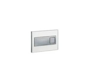 Placa pulsadora doble descarga cromo vidrio blanco para inodoro SQUARE de Unisan