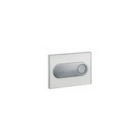 Placa pulsadora doble descarga cromo y blanco moderna MOON de Unisan
