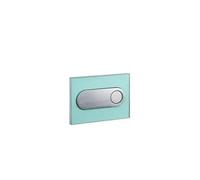 Placa pulsadora doble descarga inox acrílico cromo verde Moon de Unisan