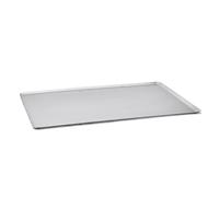 Placa rectangular de aluminio, 40 x 30 cm.