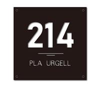 Placas de Dirección de Casa Talladas A Mano Letreros de Placa de Dirección de Casa Personalizados Placa Número Casa Moderna Para Hogar Apartamento Jardín Pared Ladrillo Calle Exterior.15CM * 15CM