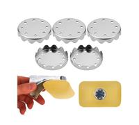 Placas de Reemplazo de Jabón para Jabonera Magnética, Paquete de 5, Acero Inoxidable S. S.302, Conveniente Imanes Libres de Óxido para Almacenamiento de Jabon Barra, Usable para Jabonera Magnética