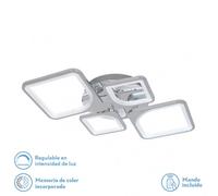 Fabrilamp Plafón Elara Cromo 86 W 11610lm Regulable 3000-4000-6500K con mando y memoria