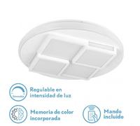Plafon 96w lavi 3000-4000-6500k 7488lm blanco 8,5x49x49cm remoto+reg.