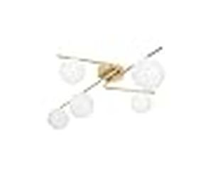 Plafón analu 5xg9 l.79xan.49xal.17cm oro/blanco