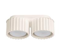 Sollux Lighting – Plafón de techo Aura 2 – aluminio, 2 llamas, bombilla LED – Beige