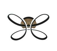 Plafon bandeira 104w 3000-4000-6500k negro/madera 11440 lm c/remoto,m