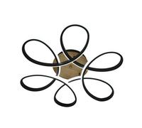 Plafon bandeira 130w 3000-4000-6500k negro/madera 14300 lm c/remoto,m