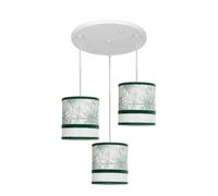 Plafon caledonia 3xe27 blanco/verde regx40x40cm
