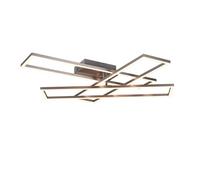 Reality Leuchten Plafón LED Corso R64423107 3 luces Níquel mate 36 vatios mando a distancia