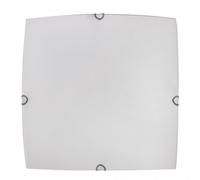 Plafon cuadrado ayla 3xe27 blanco 40x40x7 cm